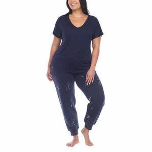 NEW Honeydew Embroidered 2-pc Lounge Set | Navy